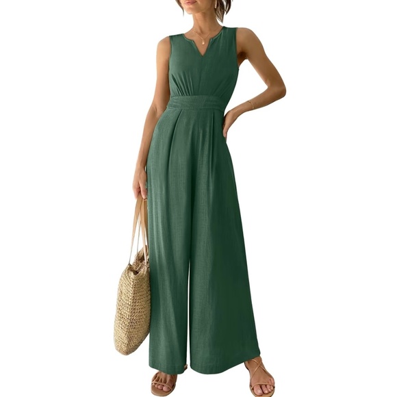 Anrabess Green Jumpsuit Romper - Never Worn - Size Medium 8/10 - Picture 1 of 3